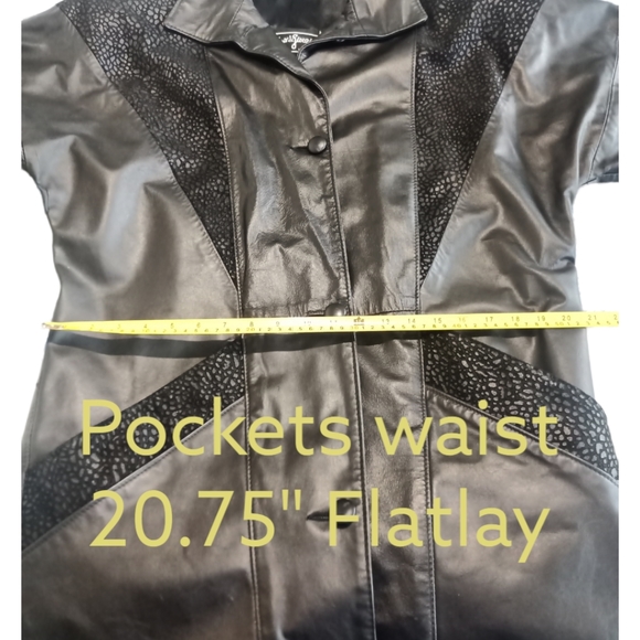 80s genuine leather jacket size medium Gino and Giorgio oversize pockets - Picture 10 of 11